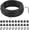 Black-3/16 In. X 100 FT., variant on String Light Hanging Kit Black 3/16 In. X 50 Ft. Outdoor Patio Camping Use