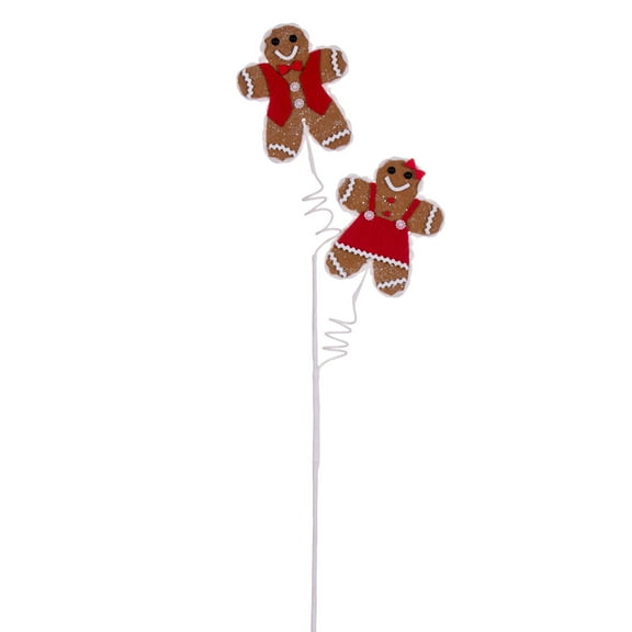 Vickerman 27" Mr and Mrs Gingerbread Spray, 6 per bag.