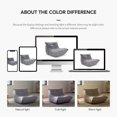 thumbnail image 2 of Suede Floor Sofa Lazy Sofa Couch Modern Fireside Chair Leisure Lounge Chair for Home Living Room, Bedroom,Office,Gray, 2 of 8