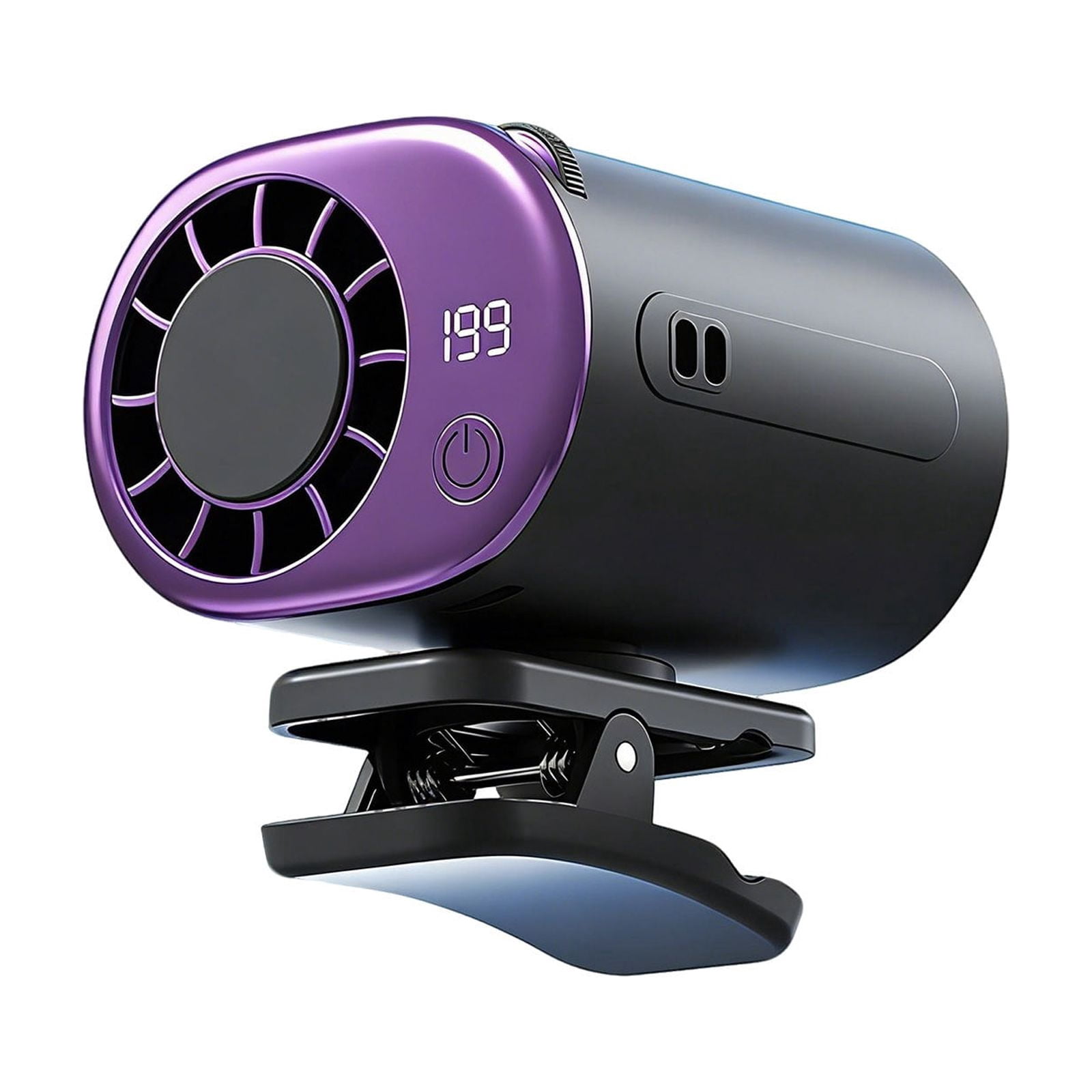 Clip on Fan with Digital Display, Rechargeable Portable Mini Fan, Usb-C, Ice Pack, for Car Office Travel Outdoor