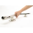 thumbnail image 7 of 30-inch Designer Maverick Double Arched Curved/Wave Bathroom Shower Grab Bar, Polished, 7 of 7