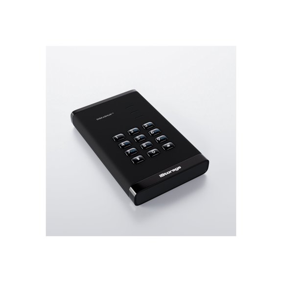 iStorage diskAshur3 2 TB Portable Hard Drive | Black | Incorporated Common Criteria EAL 5  | PIN protected | AES 256-bit Full Disk Hardware Encryption | Dust/Water Resistant | TAA Compliant - Print...