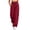 Wine, variant on BUIGTTKLOP Cargo Pants for Women Drawstring High Waisted Outdoor Hiking Pants Wide Leg Loose Fitted Trousers with Pockets