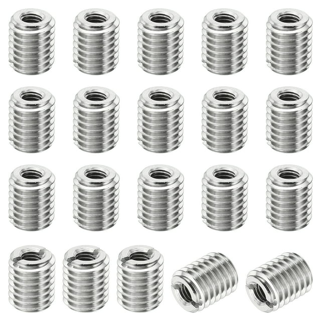 Unique Bargains Adaptateurs de Filetage Manchon Réducteur Écrou 20 Pcs M10x1.5 Mâle à M5x0.8 Femelle Réparation Insert Écrou 10mm