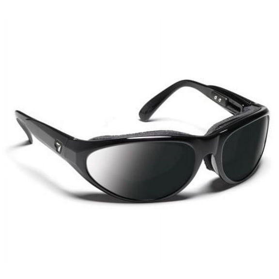 DIABLO Wind Blocking Padded Foam Photochromic Sunglasses for Outdoors, 100% UVA + UVB Protection, Glossy Black Frame/Clear to Dark Gray Lens