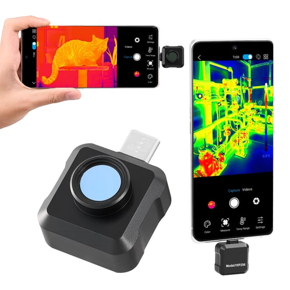 KFFKFF Thermal Imaging Camera for Android Devices, 512 x 384 High-Resolution Imaging, 25HZ Refresh Rate Infrared Viewer for Smartphones and Tablets, 256 x 192 IR Clarity