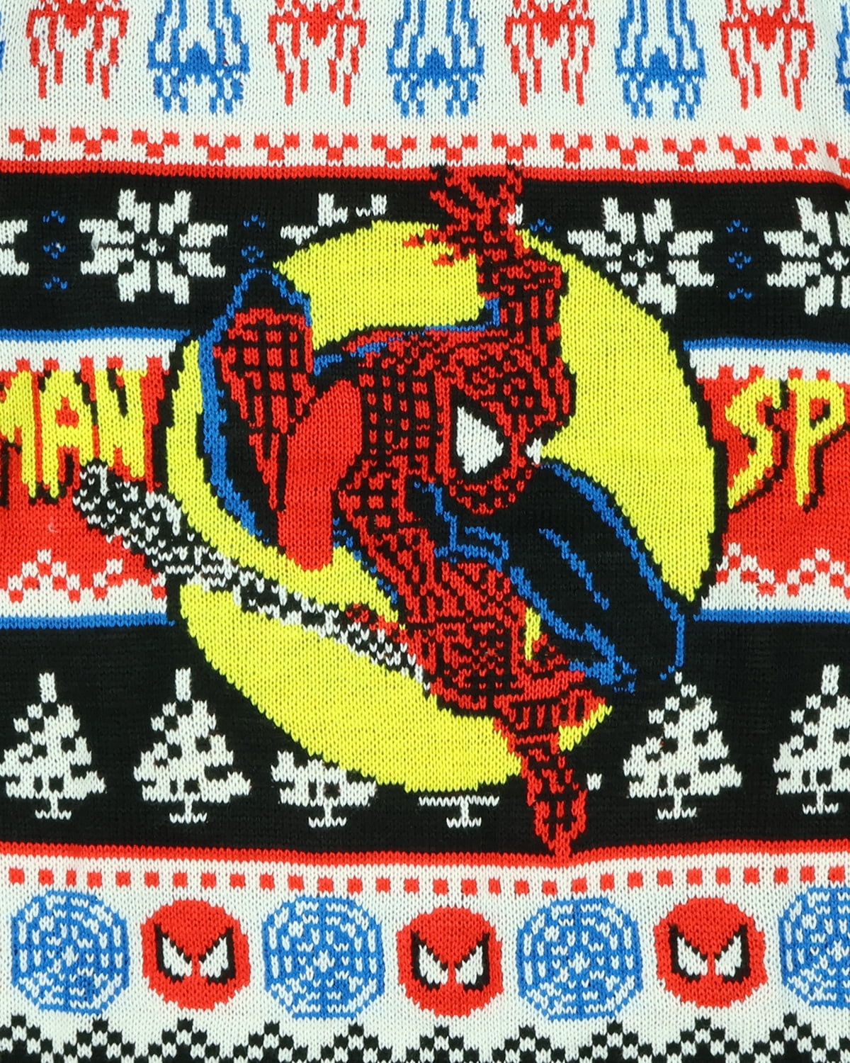 Disney Marvel Men's Spider-Man Spidey Jump Adult Ugly Christmas Pullover Sweater
