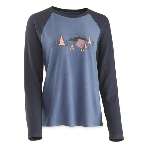 Guide Gear Women's Pajama Top Camping Print 2X