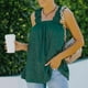 thumbnail image 3 of Camisetas sin mangas con volantes de verano para mujer, blusa sin mangas con estampado elegante e informal, holgada, para la vida diaria y el trabajo, 3 of 6