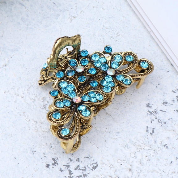 TABLZONE 1Pack Hair Clamp Retro Hair Accessories for Women Everyday Use Sky Blue