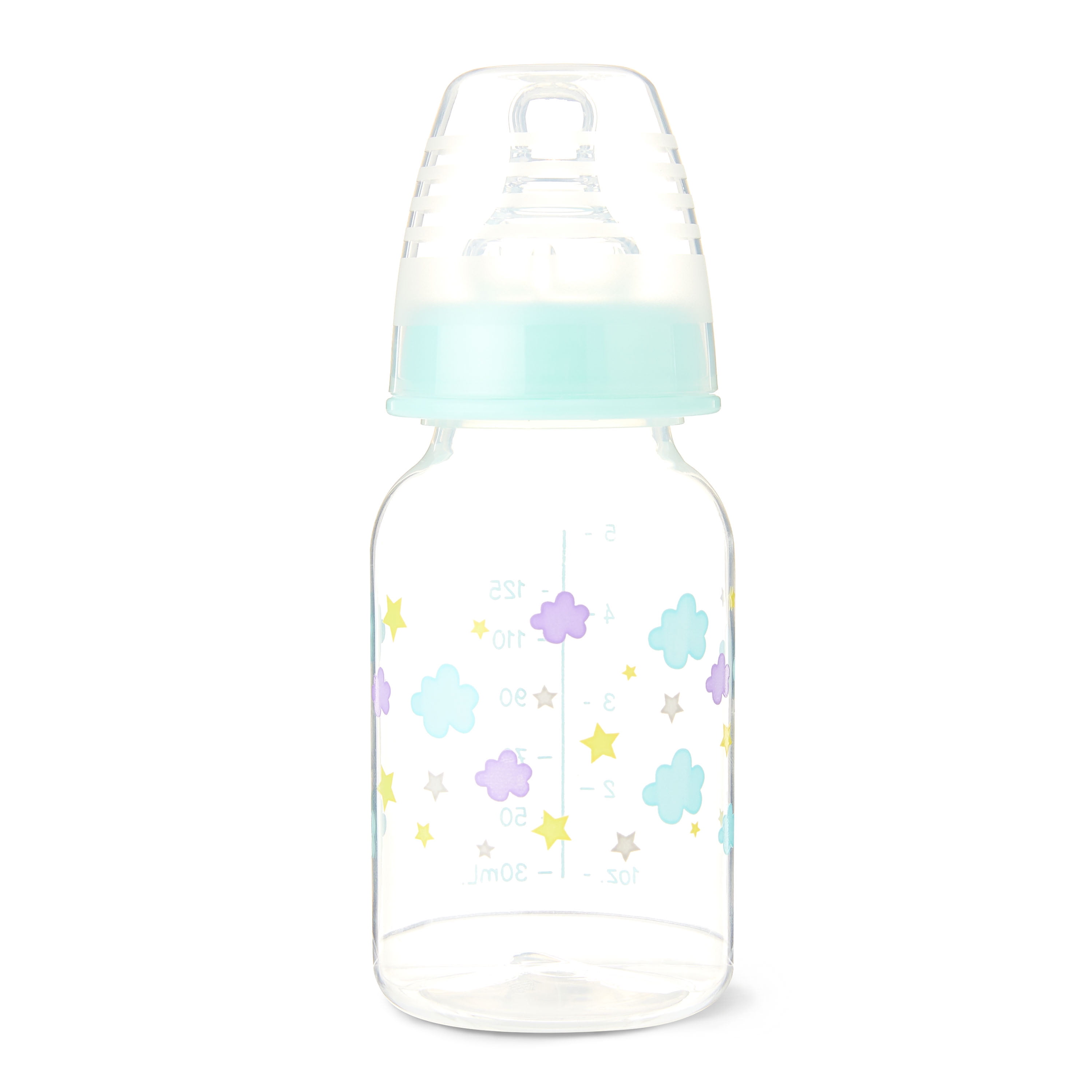 (6 pack) Parent's Choice Standard Neck Baby Bottle, Newborn, Unisex, Multicolor, 5 fl oz