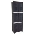 thumbnail image 1 of Sunnydaze Versatile Storage Cabinet with 4 Adjustable Shelves and Lockable Doors - Shadow - 72", 1 of 10