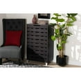 thumbnail image 5 of Baxton Studio Ernest Modern and Contemporary Dark Brown Finished Wood 2-Door Shoe Storage Cabinet, 5 of 5