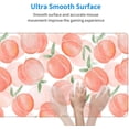 thumbnail image 5 of Cute Peach Large Mouse Pad for Desk XL Gaming Mouse Pad 31.5x11.8in Extended Desk Mat Non-Slip Base Desk Pad with Stitched Edge Computer Keyboard Mouse Mat Gaming Mousepad for Home Office, 5 of 6