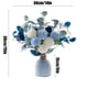 thumbnail image 3 of Arreglo de hortensias artificiales con jarrón | Flores de seda azul y blanco | Ramo ajustable | Maceta de cerámica | 15 pulgadas de alto | Inicio Decoración de banquetes de bodas | Multicolor | 1, 3 of 6