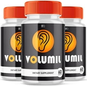 (3 Pack)Volumil Tinnitus Supplement for Ringing Ears, Hearing Support for Tinnitus Relief, Maximum Strength Capsules to Support Healthy Hearing (180 Capsules)