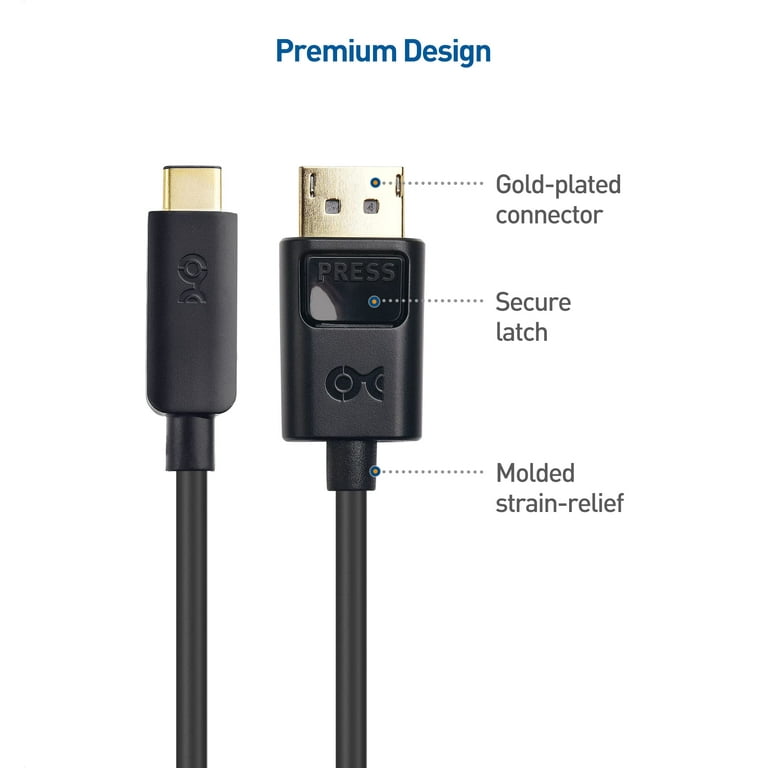 Cable Matters 2-Pack USB C to DisplayPort Cable ft