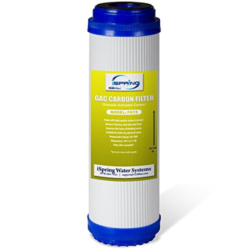 iSpring FG15 Gac Filter Water Filter Ro/Aquarium/Di de Carbón Activado Granular 2,5" x 10"