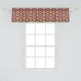 thumbnail image 2 of Ambesonne Ethnic Window Valance, Vintage Colored Geometric Abstract Motifs Pattern Folk Tile, Curtain Valance for Kitchen Bedroom Decor with Rod Pocket, 54" X 12", Pink Pale Orange, 2 of 3