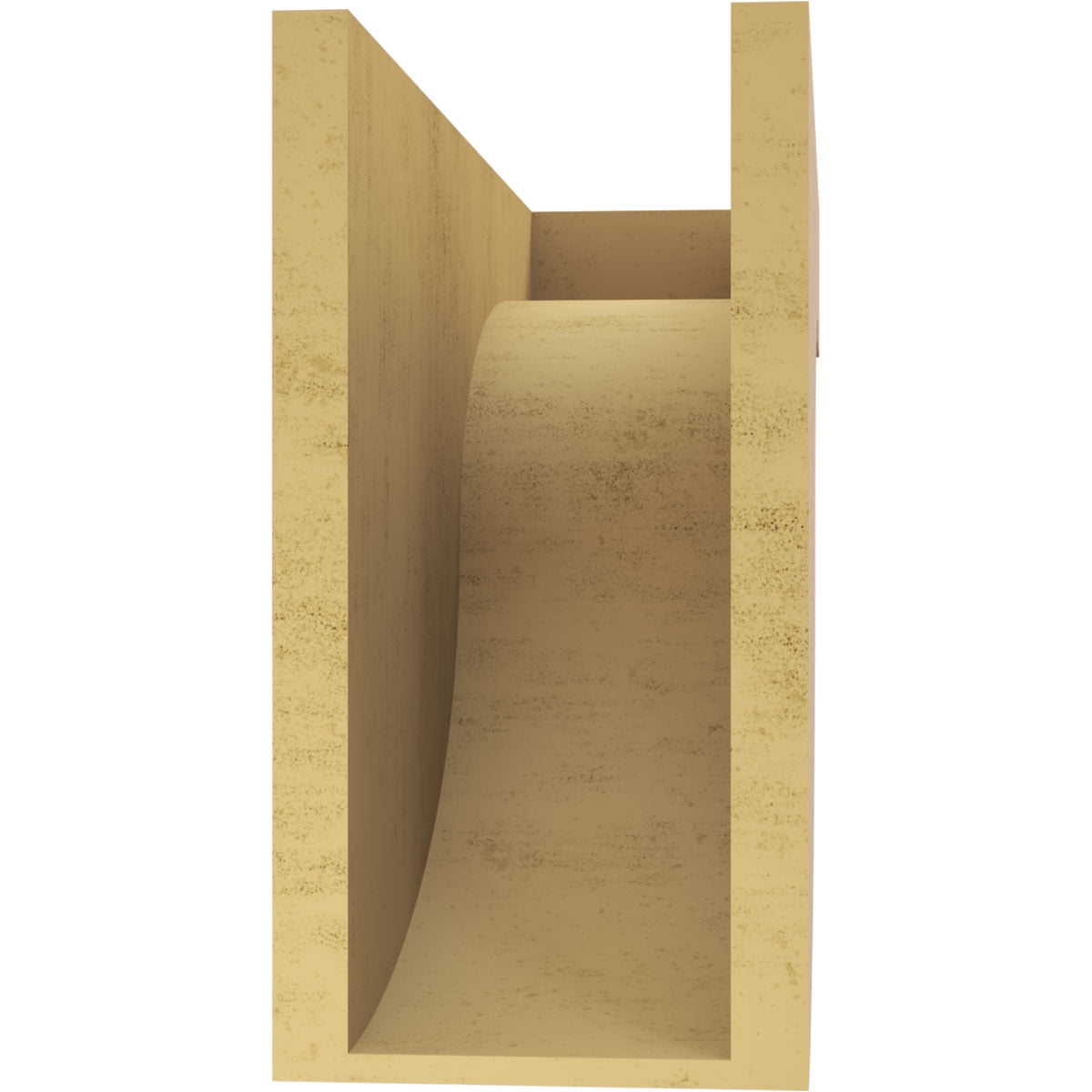7"W x 21"D x 14"H Classic Del Monte Rough Cedar Woodgrain TimberThane Corbel, Primed Tan