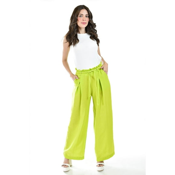 Pantalón Wide Leg Roman Fashion Juvenil 40708 Verde Lima G