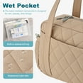 thumbnail image 6 of Novinter Travel Duffel Bag 2 Pack, Gym Bag with Wet Pocket for Women, Lightweight Carry on Weekender Duffel, Water Resistant - Camel, 6 of 7