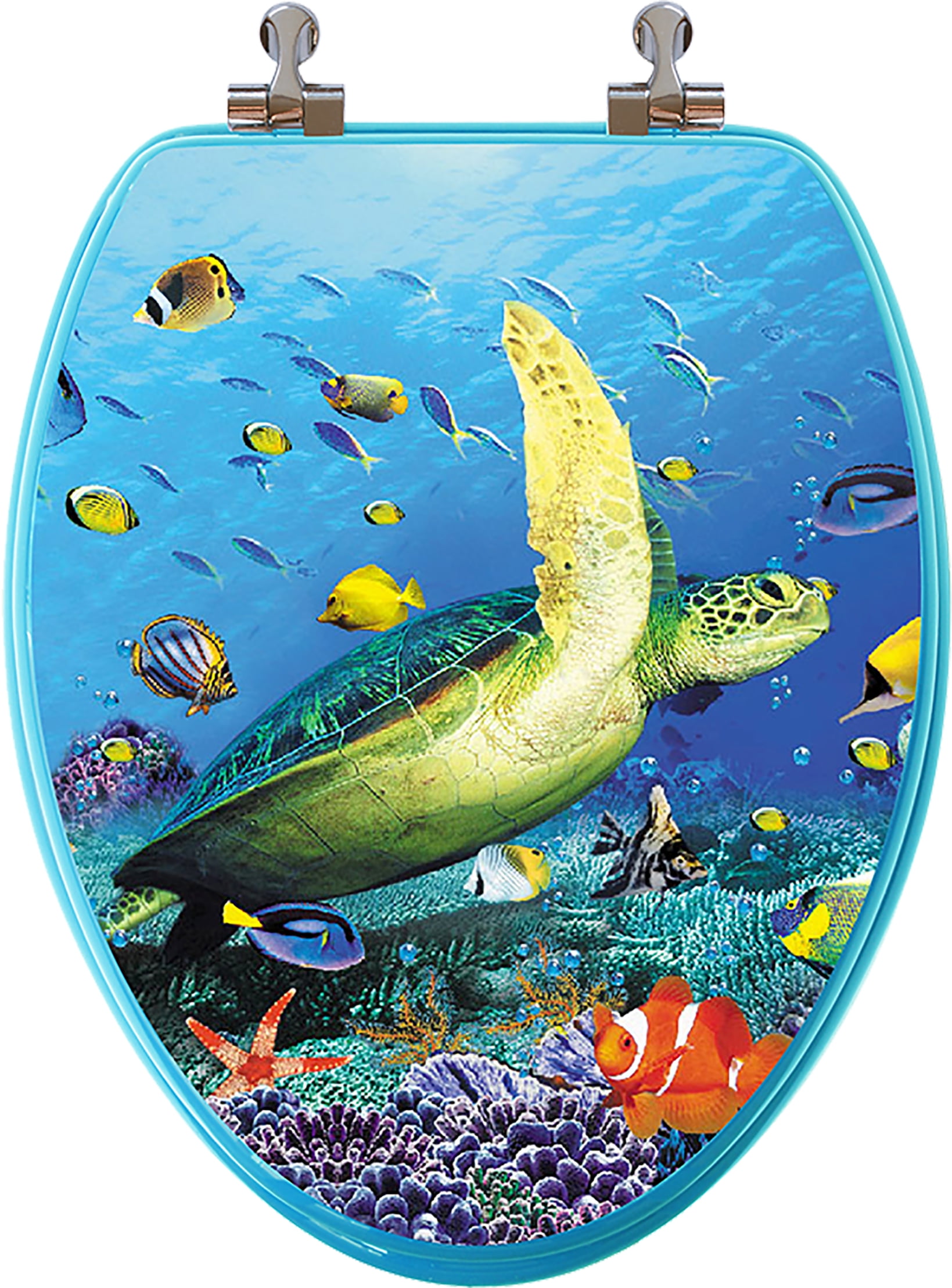 Topseat 3D Ocean Series Elongated Toilet Seat