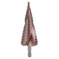 thumbnail image 2 of Loewten Step Drill Bit, High Toughness High Speed Steel Drill Bit, High Wear Resistance Not Easy To Break Cobalt Coating For Perforating Various Materials Deburring, 2 of 7