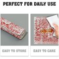 thumbnail image 6 of Gray Red Boho Placemats Set of 4 Ethnic Bohemian Carpet Place Mats Washable Kitchen Dining Vintage Grey Geography Floral Linen Table Mats Stain Heat-Resistant Cloth Tabel for Home Party 12x18 in, 6 of 8