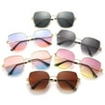 thumbnail image 4 of Lunettes de Soleil pour Femmes et Hommes, Monture en Métal Hippie, Lunettes de Soleil Rétro Rectangulaires, Verres Teintés, 4 of 5