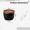 thumbnail image 4 of 2 Pcs Ceramic Salt and Pepper Containers Set, Japanese-Style Spice Jar with Wooden Lid, Kitchen Spice Organizers and Storage, Dual Spoons, 8.5 oz Seasoning Container for Home, Restaurant, 4 of 8
