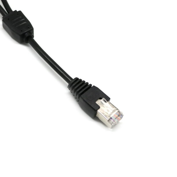 RJ45 Séparateur de Réseau 1 à 2 Ports Adaptateur de Câble Ethernet Mâle à Femelle LAN Cordon Haute Vitesse