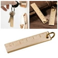 thumbnail image 2 of 6cm Small Copper Ruler Keychain Measuring Tool Festival Birthday Present Stationery Teacher Prize Party, 2 of 4