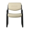 thumbnail image 4 of Boss Office Products Leather Sled Base Reception Chair, Beige, 4 of 7