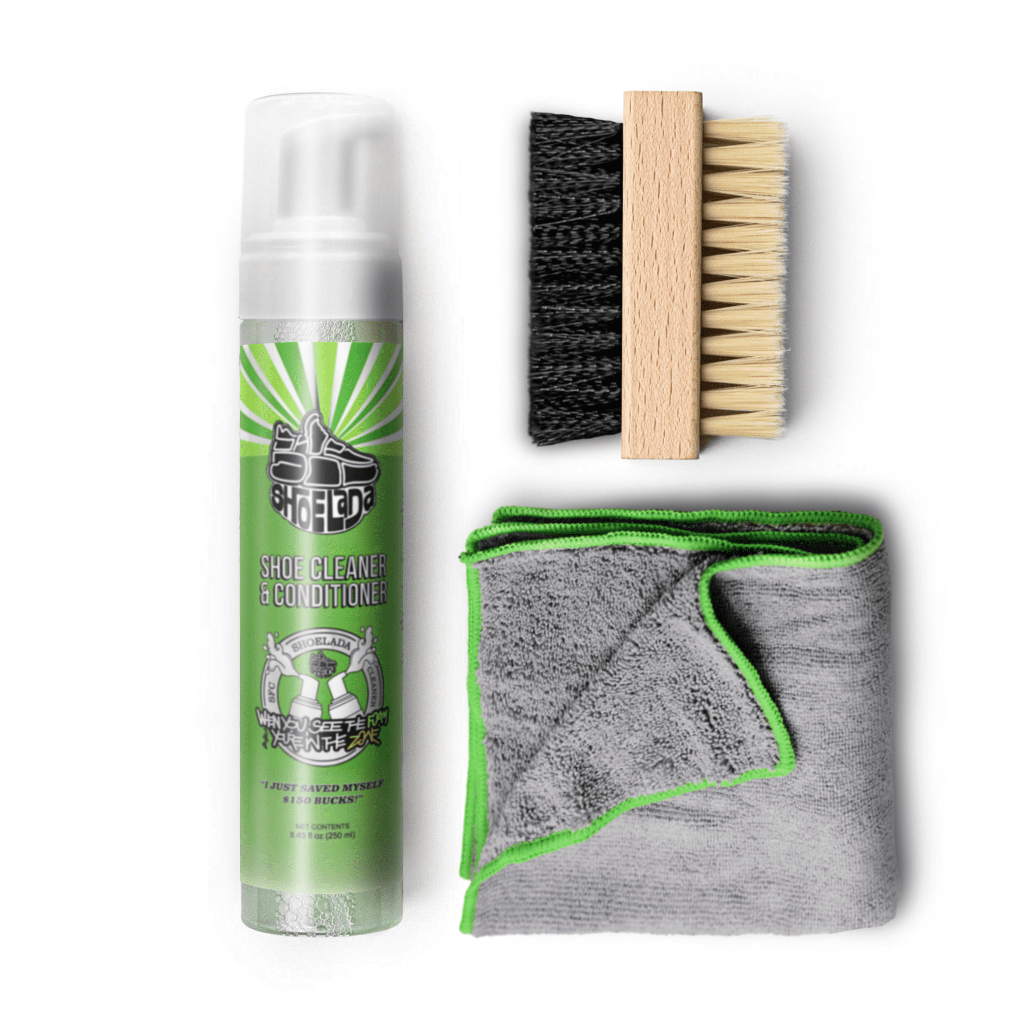 Shoelada All-in-One Shoe Care Kit: Premium Sneaker Cleaner & Conditioner