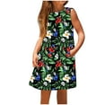 thumbnail image 5 of TGSLY Girls Summer Princess Dresses Cute Flower Printed Sleeveless Suspender Flared Skater Dress Loose Flowy Swing Beach Vacation Sundress with Pockets Multicolor#20 7 Years, 5 of 9