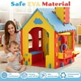 thumbnail image 3 of COCLUB Playhouse for Kids Indoor EVA Foam, with Kitchen Playset Playroom Toys for Toddlers 2-4, Indoor Playground for Boys and Girls, Red, Blue and Yellow, 3 of 9