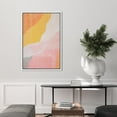 thumbnail image 2 of IDEA4WALL Framed Canvas Print Blush Pink Orange Paint Strokes Abstract Geometric Wall Art Minimalism Decorative Colorful Mid-Century Illustration for Living Room, Bedroom - White 24"x36", 2 of 5