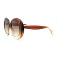 thumbnail image 3 of Womens Mod Chic Oversized Round Thick Butterfly Plastic Designer Sunglasses Brown Beige - Brown, 3 of 4