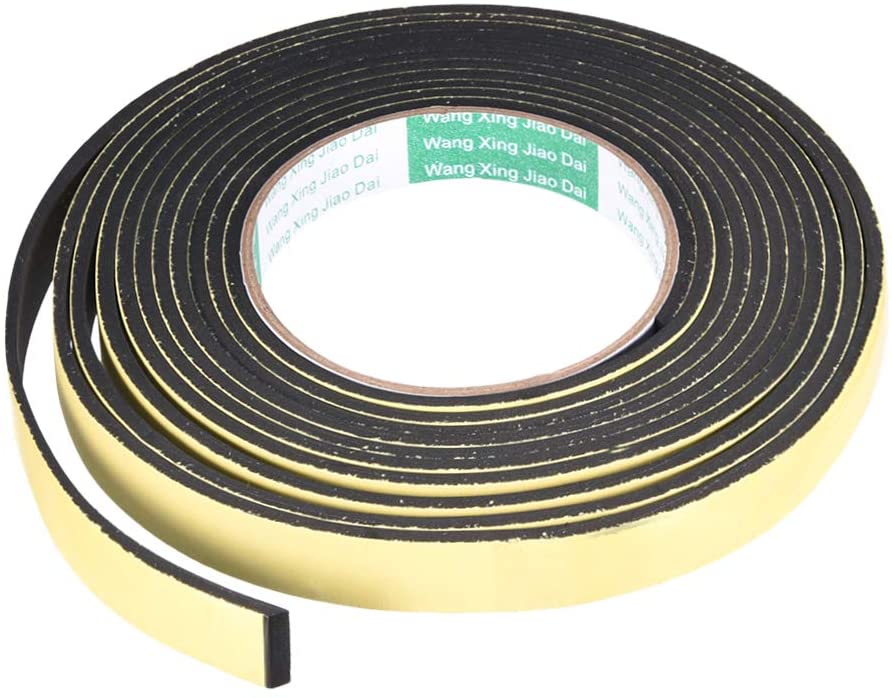 TA-VIGOR Self-Adhesive Foam Weather Stripping Tape – 5mm Wide, 3mm Thick, 4m Long – Seal Windows & Doors Easily!