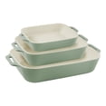 thumbnail image 1 of STAUB Ceramique Rectangular Baking Dish Set Eucalyptus 3 Piece, 1 of 5