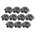 thumbnail image 2 of 10 piezas de cabezas de flores de camelia de pata de gallo para manualidades, decoración, clips, sombreros, tarjetas, tarjetas de boda, 6 cm Negro, 2 of 9