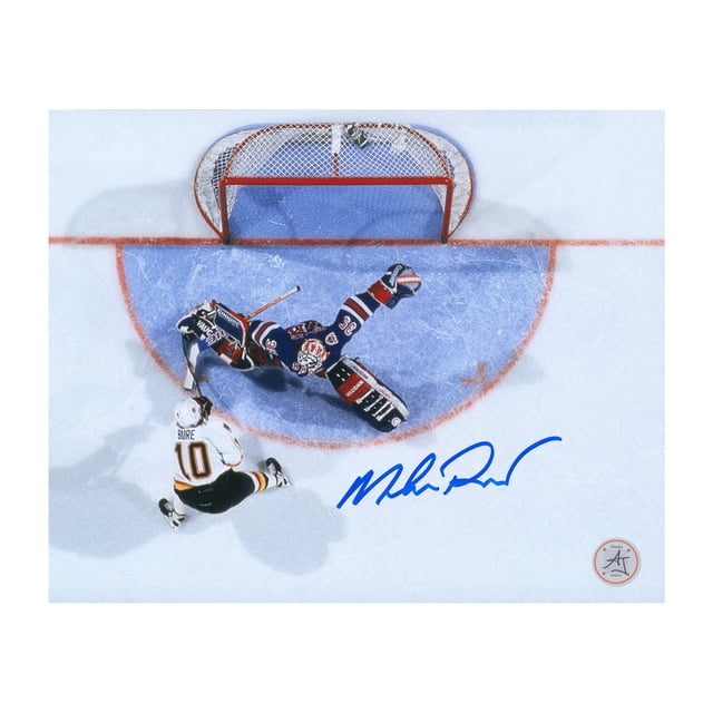 Mike Richter Autographed New York Rangers Aerial View 8x10 Photo