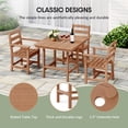 thumbnail image 5 of WestinTrends Ashore Outdoor HDPE 36" Square Patio Dining Table with Umbrella Hole, Teak, 5 of 11