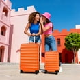 thumbnail image 3 of Gowill 10 Piece Hardside Luggage Set 28/24/20 inch Hardshell Lightweight Spinner Wheels Carry-on and Checked Suitcase with Backpack and 6 Packing Cubes.Orange, 3 of 16
