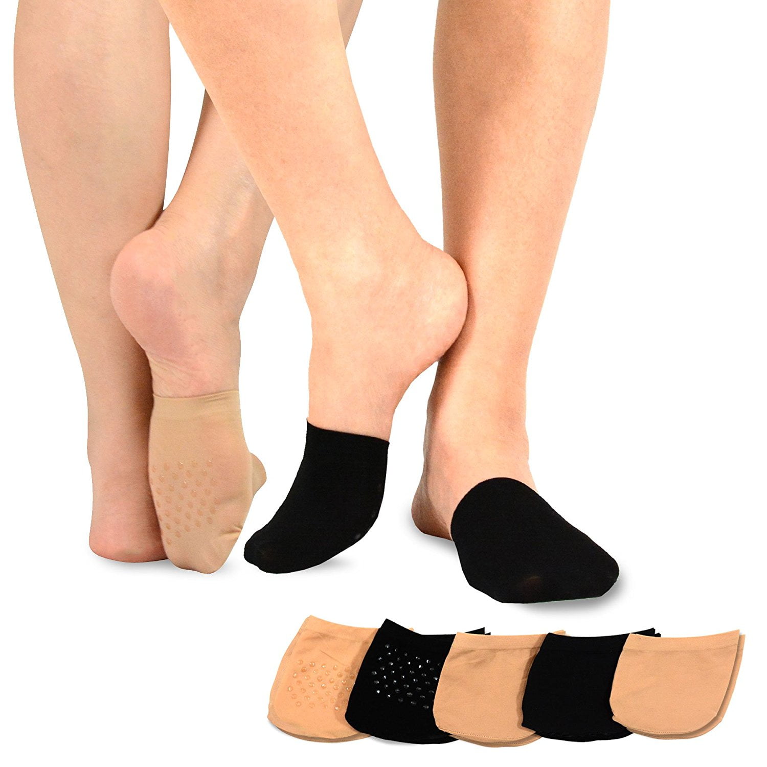 TeeHee Socks - TeeHee Womens Seamless Toe Topper Liner Socks 5-Pack ...