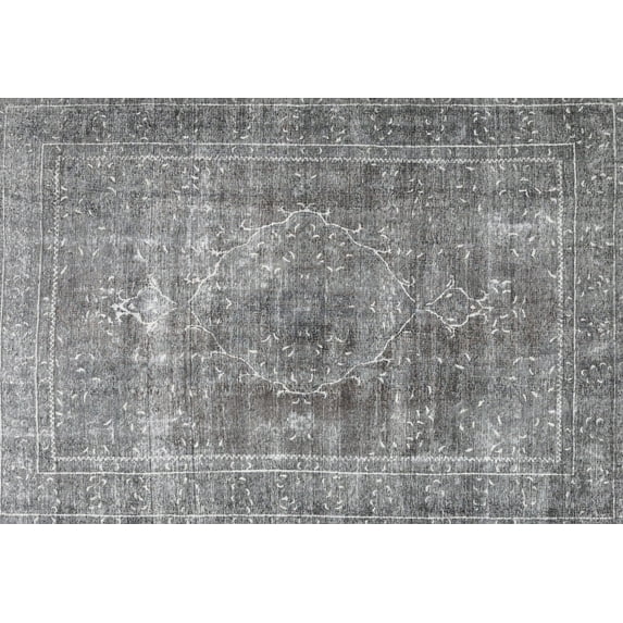 Ahgly Company Indoor Rectangle Traditional Gray Persian Area Rugs, 2' x 4'