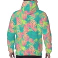 thumbnail image 7 of Sikiie Colorful Palm Leaves Men's Hoodie, Essentials Hoodie, Sweatshirt, Pullover Hooded Sweatshirt for Men-3X-Large, 7 of 7