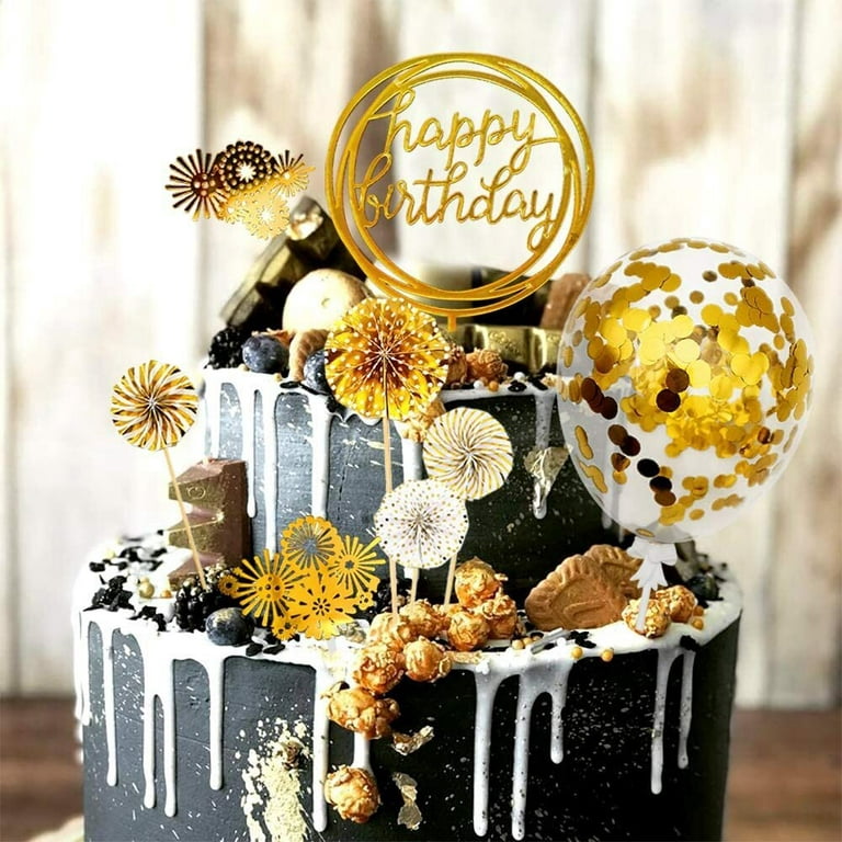 GOLDEN 1 Cake Toppers Paper And Acrylic Topper, Packaging Type: Packet