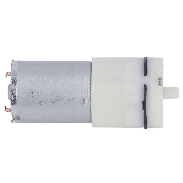 Micro Air Pump Electric Pneumatic Diaphragm Vacuum Mechanical Transmission 1 Port 370 White DC6V